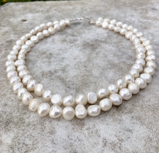Double Pearl Necklace